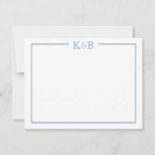 Couple's Initials Newlyweds Monogram Stationery Note Card