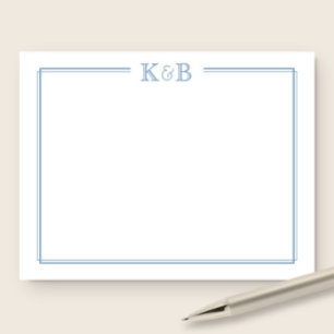 Couple's Initials Newlyweds Monogram Stationery Note Card