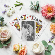 Couples Initials Retro Photo Monogram Playing Cards at Zazzle