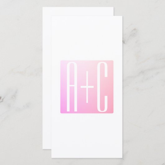 Couple's Initials | Subtle Pink Gradation (Front/Back)