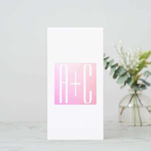 Couple's Initials | Subtle Pink Gradation (Standing Front)