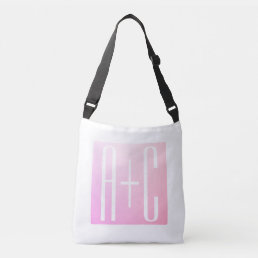Couple&#39;s Initials | Subtle Pink Gradation Crossbody Bag