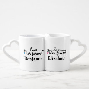 Couples Love Matching Forever Valentines Mugs