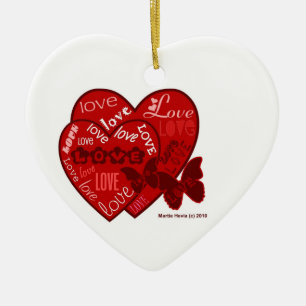 Couple's Love (Personalize) - Heart Ornament