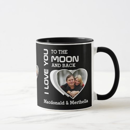 Couples LOVE YOU TO THE MOON Photo Mug