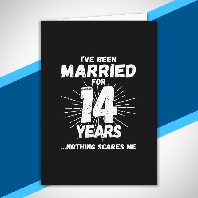 Couples Married 14 Years Funny 14th Anniversary Card (Creator Uploaded)