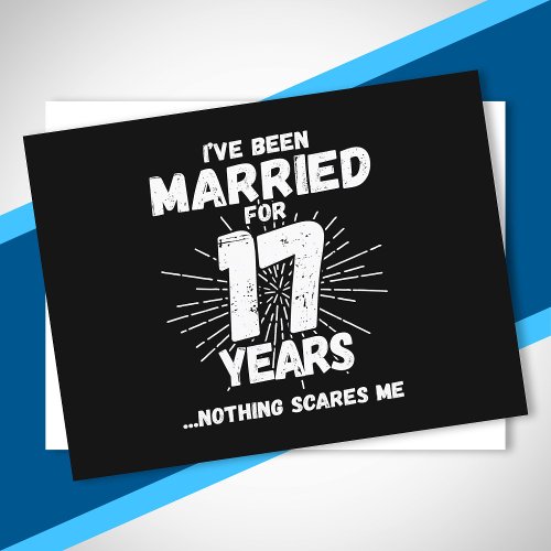 Couples Married 17 Years Funny 17th Anniversary Postcard