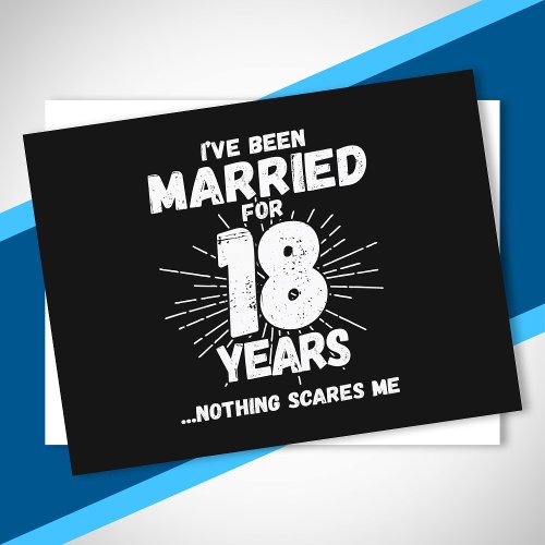 Couples Married 18 Years Funny 18th Anniversary Postcard