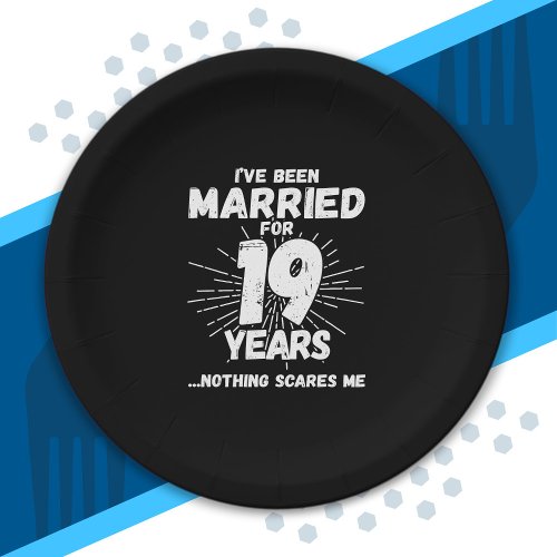 Couples Married 19 Years Funny 19th Anniversary Paper Plates