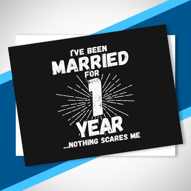 Couples Married 1 Year Funny 1st Anniversary Postcard (Creator Uploaded)