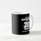 Couples Married 20 Years Funny 20th Anniversary Coffee Mug (Front Right)