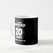 Couples Married 20 Years Funny 20th Anniversary Coffee Mug (Front Left)