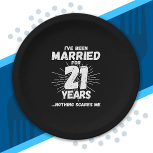 Couples Married 21 Years Funny 21st Anniversary Paper Plates