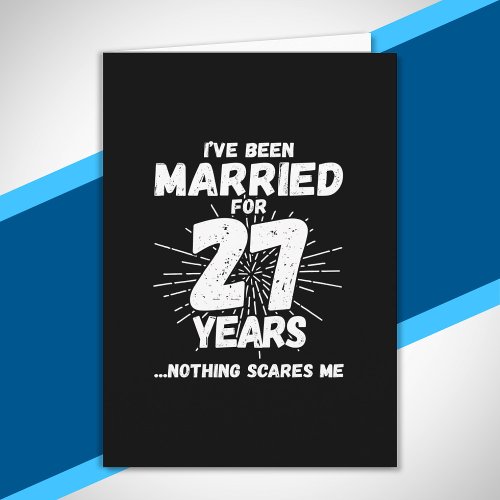 Couples Married 27 Years Funny 27th Anniversary Card