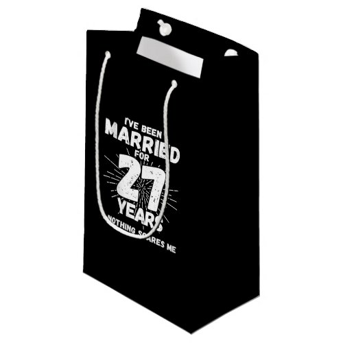 Couples Married 27 Years Funny 27th Anniversary Small Gift Bag