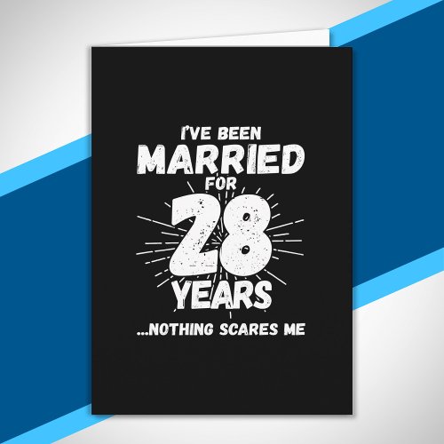 Couples Married 28 Years Funny 28th Anniversary Card