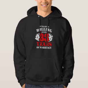 Couples Married 33 Years - Funny 33rd Wedding Anni Hoodie