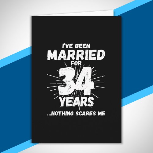 Couples Married 34 Years Funny 34th Anniversary Card