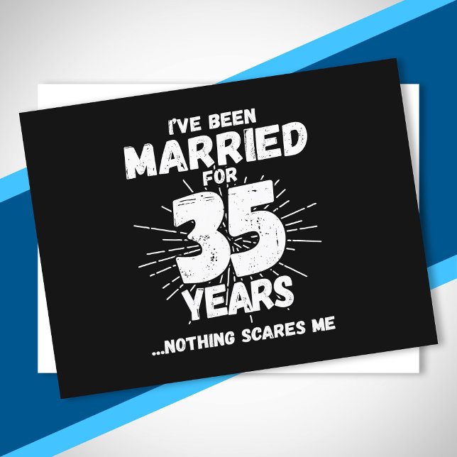 Couples Married 35 Years Funny 35th Anniversary Postcard (Creator Uploaded)