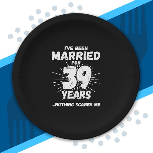 Couples Married 39 Years Funny 39th Anniversary Paper Plates
