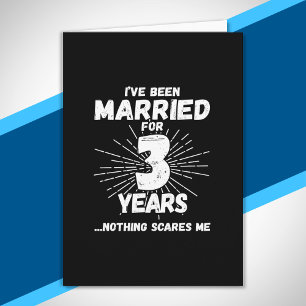 Couples Married 3 Years Funny 3rd Anniversary Card