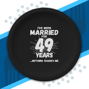 Couples Married 49 Years Funny 49th Anniversary Paper Plates