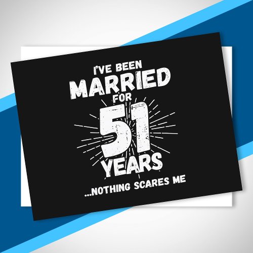 Couples Married 51 Years Funny 51st Anniversary Postcard