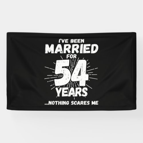 Couples Married 54 Years Funny 54th Anniversary Banner