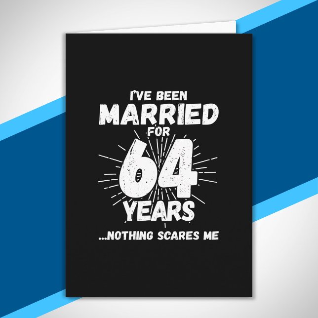 Couples Married 64 Years Funny 64th Anniversary Card (Creator Uploaded)