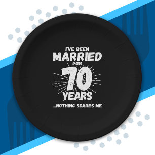Couples Married 70 Years Funny 70th Anniversary Paper Plates