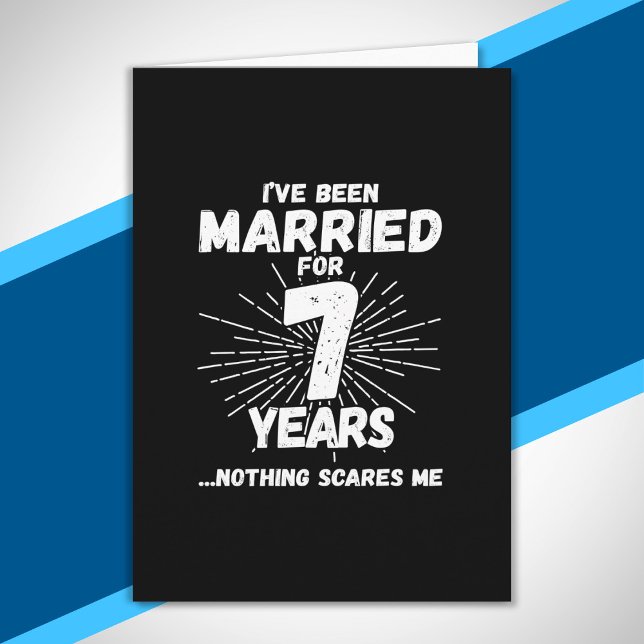 Couples Married 7 Years Funny 7th Anniversary Card (Creator Uploaded)