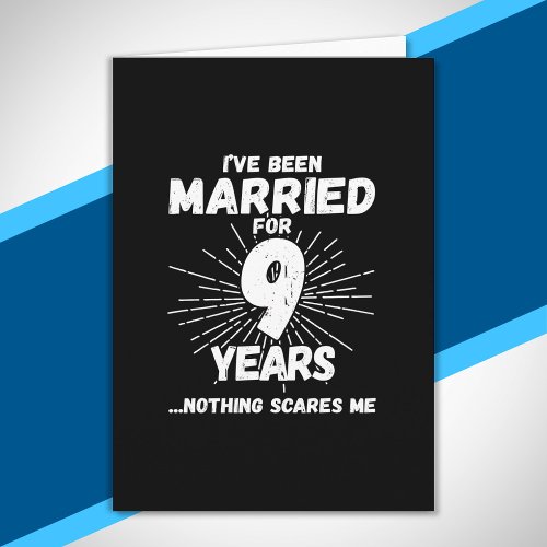 Couples Married 9 Years Funny 9th Anniversary Card