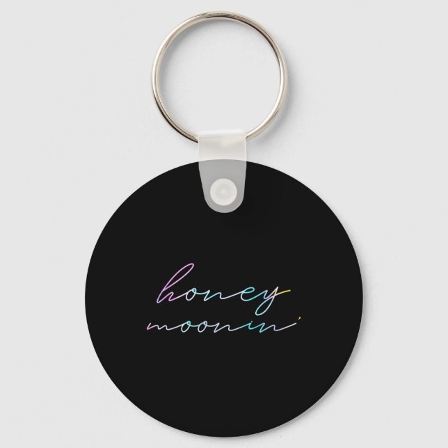 Couples Married Matching Honeymoon Vacation Honey  Keychain (Front)