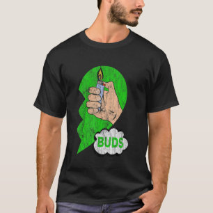 Couples Matching Best Buds Weed Funny Joint Stoner T-Shirt
