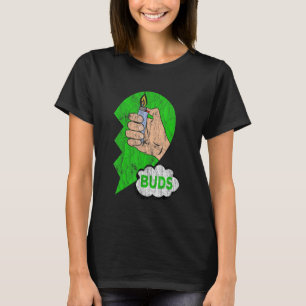 Couples Matching Best Buds Weed Funny Joint Stoner T-Shirt