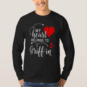 Couples Matching My Heart Belong to Griffin My Lov T-Shirt