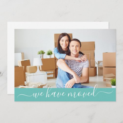 Couples Modern Photo We Have Moved New Address  Announcement