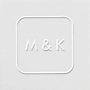 Couples Monogram with Simple Frame Embosser