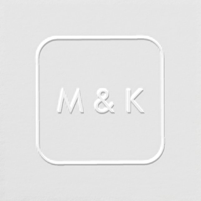 Couples Monogram with Simple Frame Embosser (Design)