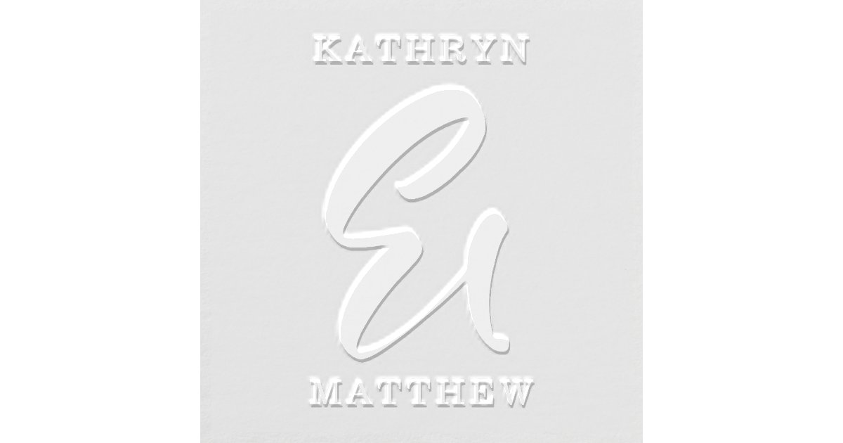 Couples Name Embosser Template Zazzle Couples Name Embosser Template Zazzle