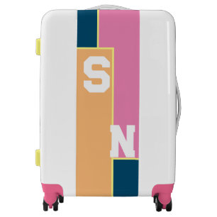 Couples Name Stylish Modern Minimal Travel Luggage