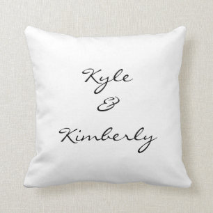 Couples Name Throw Pillow