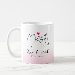 Couple's Name Valentine's Day Pinky Promise Coffee Mug