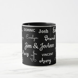 Couples Name w/Children & Grandchildren Names Mug