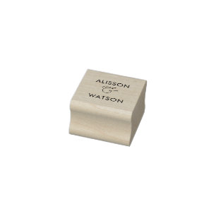 Couples Names and Ampersand Rubber Stamp
