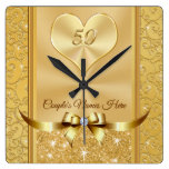 Couple's Names on Stunning 50th Anniversary Clock Couple's Names on Stunning 50th Anniversary Clock