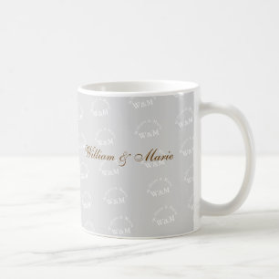 couples names pattern - Mr. and Mrs. personalized Coffee Mug