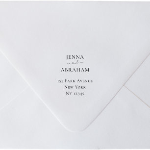 Couples Names Return Address Rubber Stamp