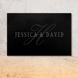 Couples Names & Surname Monogram Acrylic Print