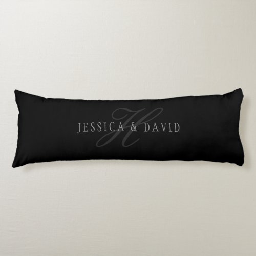 Couples Names  Surname Monogram Body Pillow